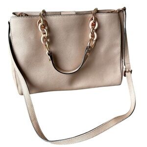Michael Kors Dusty Rose Gold Chunky Chain Leather Shoulder Bag or Handbag